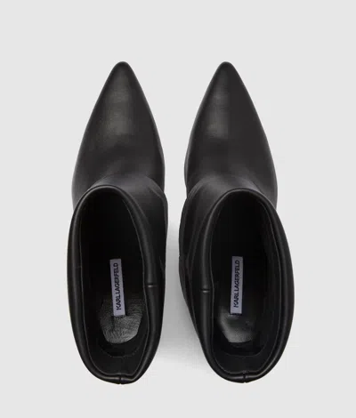 Karl Lagerfeld Signature Debut Ii Fold-down Boots In Black