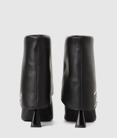 Karl Lagerfeld Signature Debut Ii Fold-down Boots In Black