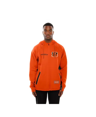 New Era Men's Orange Cincinnati Bengals Combine Authentic Raglan Scuba Full-zip Hoodie In Orange