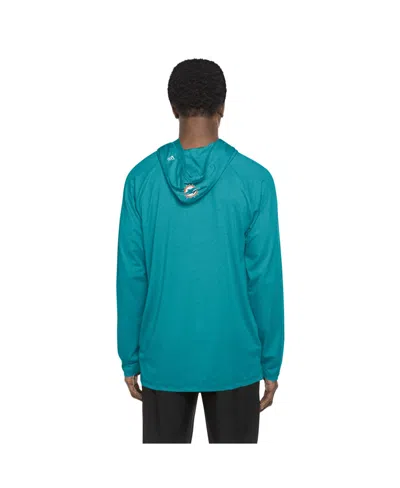 New Era Men's Aqua Miami Dolphins Functional Fandom Hoodie In Blue