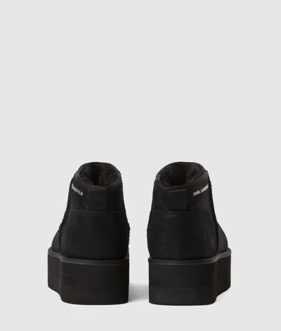 Karl Lagerfeld Thermo Pull-on Ankle Boots In Black