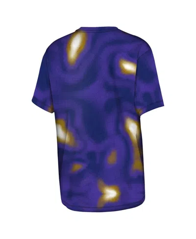 Outerstuff Big Boys And Girls Purple Baltimore Ravens End Zone Dri-tek T-shirt In Purple