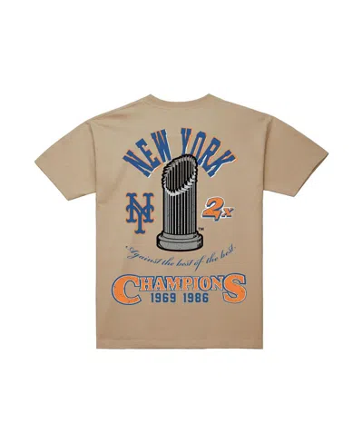 Mitchell & Ness Cream New York Mets Legacy Defined T-shirt In Neutral