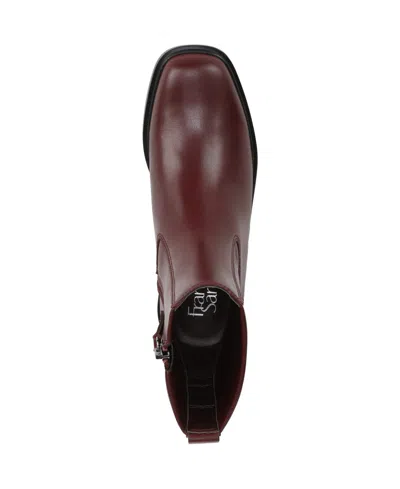 Franco Sarto Women's Gracely Block Heel Zip Short Boots In Burgundy