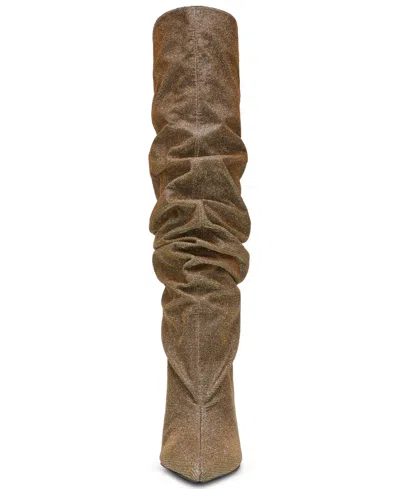 Steve Madden Distortion Knee High Boot In Gold