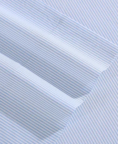 Tommy Hilfiger Printed 200-thread Count Cotton Percale 3-pc. Sheet Set, Twin Xl In Blue