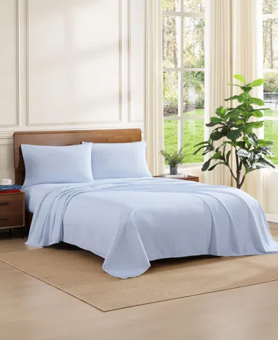 Tommy Hilfiger Printed 200-thread Count Cotton Percale 3-pc. Sheet Set, Twin Xl In Blue