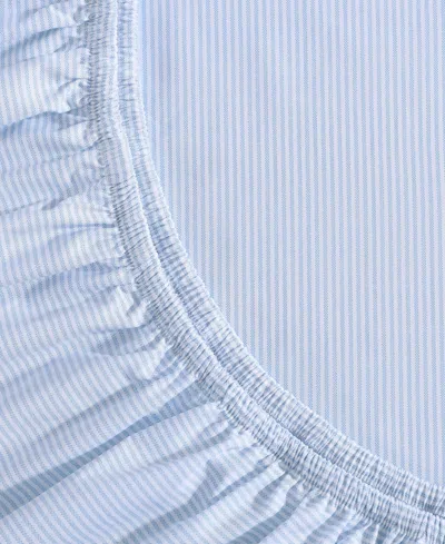 Tommy Hilfiger Printed 200-thread Count Cotton Percale 3-pc. Sheet Set, Twin Xl In Blue