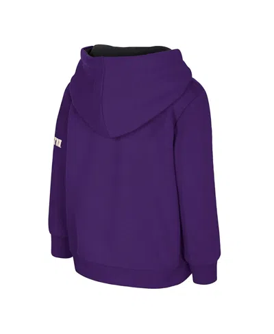 Colosseum Toddler Purple Washington Huskies Big Logo Volume Fleece Pullover Hoodie In Purple