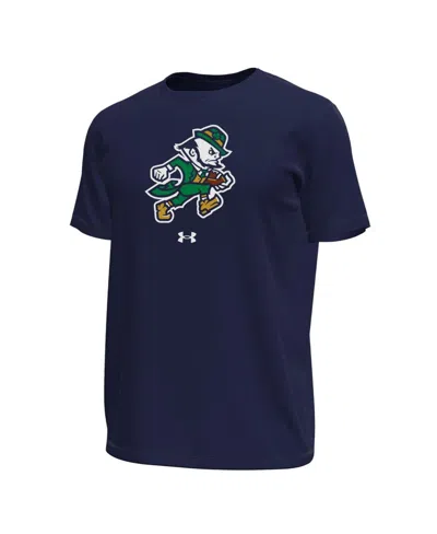 Under Armour Men's Navy Notre Dame Fighting Irish Sporting Leprechaun Tech Stretch T-shirt In Blue
