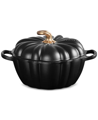 Le Creuset Enameled Cast Iron Signature 4 Qt. Pumpkin Dutch Oven With Lid In Black