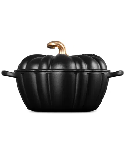 Le Creuset Enameled Cast Iron Signature 4 Qt. Pumpkin Dutch Oven With Lid In Black