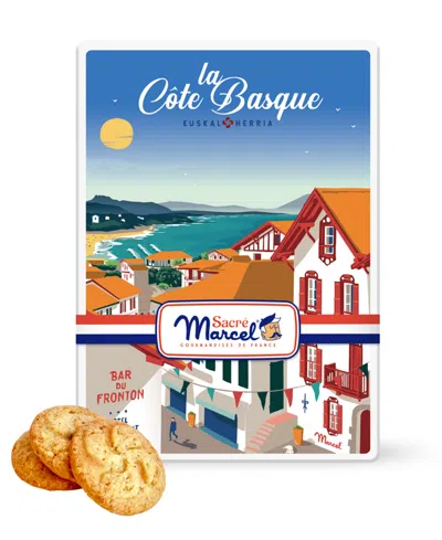 Maxim's De Paris Sacre Marcel La Cote Basque Tin With Hazelnut Biscuits, 3.5oz In Multi