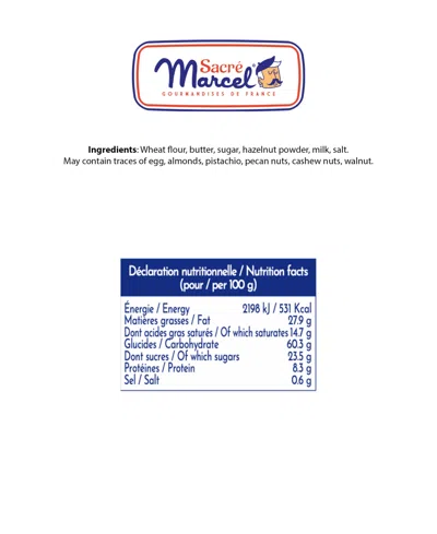 Maxim's De Paris Sacre Marcel La Cote Basque Tin With Hazelnut Biscuits, 3.5oz In Multi