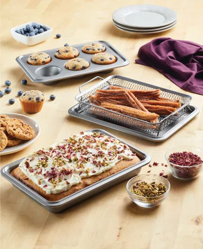 Anolon Advanced Bakeware 4-pc. Nonstick Toaster Oven Pan Set In Gray