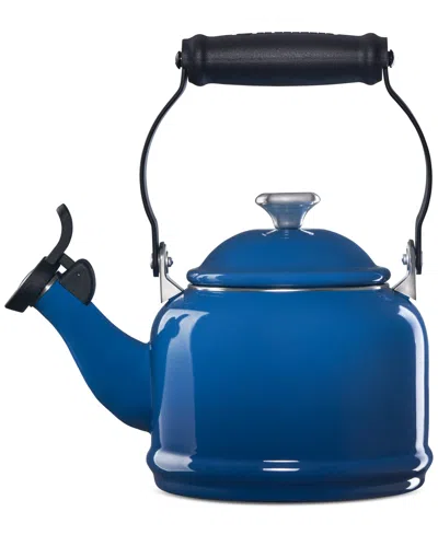 Le Creuset Enamel-on-steel Demi Kettle & Stoneware Mug Set In Blue