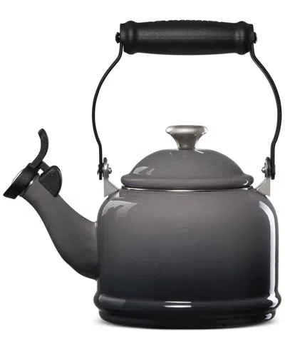 Le Creuset Enamel-on-steel Demi Kettle & Stoneware Mug Set In Gray