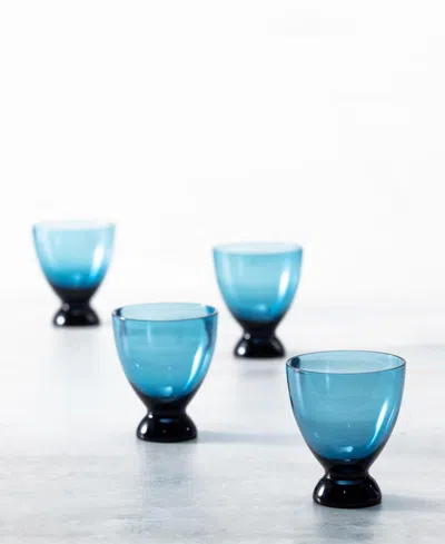 Fortessa Gala Lowball Cocktail Glasses, Set Of 4 In Blue
