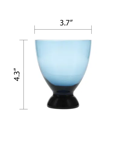 Fortessa Gala Lowball Cocktail Glasses, Set Of 4 In Blue