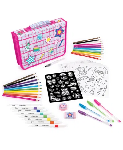 Make It Real Creative Artist Suitcase Art Set In Pink