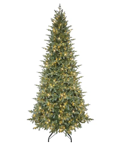 Puleo 9' Pre-lit Linden Fir Artificial Tree With Dual-color Led Lights In Green