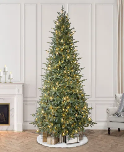 Puleo 9' Pre-lit Linden Fir Artificial Tree With Dual-color Led Lights In Green