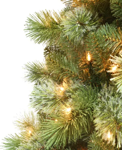 Puleo 9' Pre-lit Artificial Oklahoma Pine Tree In Green