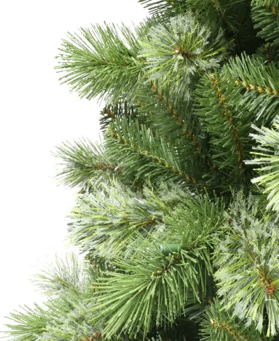 Puleo 9' Pre-lit Artificial Oklahoma Pine Tree In Green