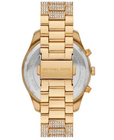 Michael Kors Oversized Lexington Pavé Gold-tone Watch In Gold