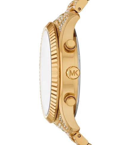 Michael Kors Oversized Lexington Pavé Gold-tone Watch In Gold