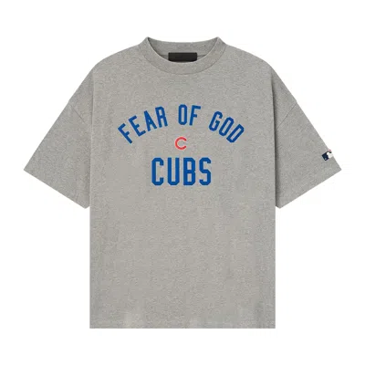 Pre-owned Essentials Fear Of God  Cubs 90s Tee 'concrete Heather' | Grey | Men's Size S In Gray