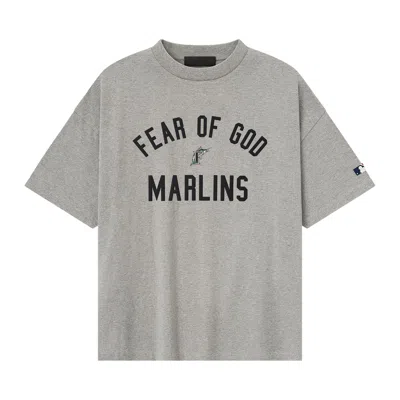 Pre-owned Essentials Fear Of God  Marlins 90s Tee 'concrete Heather' | Grey | Men's Size Xxl In Gray
