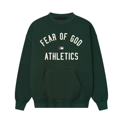 Pre-owned Essentials Fear Of God  Athletics Sport Crewneck 'forest' | Green | Men's Size Xxl