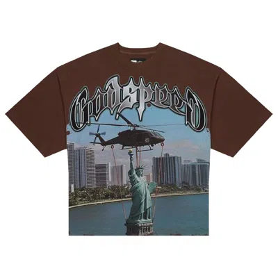 Pre-owned Godspeed Jfk To Mia 'mocha Wash' | Multi-color | Men's Size Xs