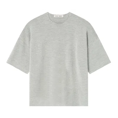 Pre-owned Essentials Fear Of God  Merino Short Sleeve Tee 'concrete Heather' | Grey | Men's Size S In Gray