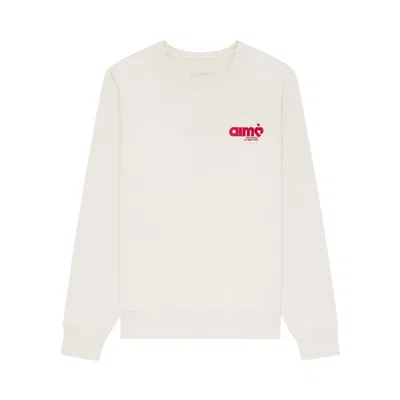 Pre-owned Aimé Leon Dore Aimé Sound Crewneck Sweatshirt 'coconut Milk' | Cream | Men's Size Xl In White