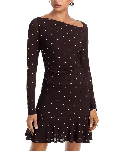 Rails Celano Ruffled Hem Dress In Brown