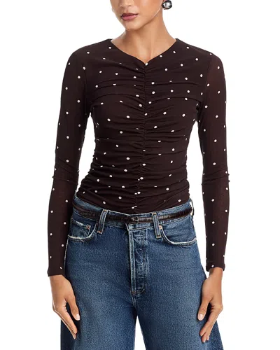 Rails Georgina Embellished V Neck Top In Black