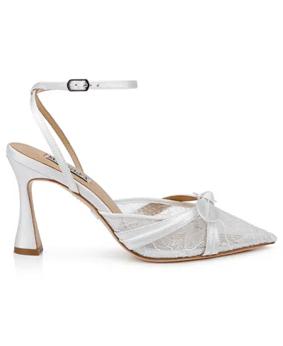 Badgley Mischka Women's Josie Pointed Pumps In White