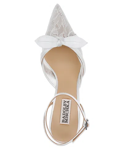 Badgley Mischka Women's Josie Pointed Pumps In White