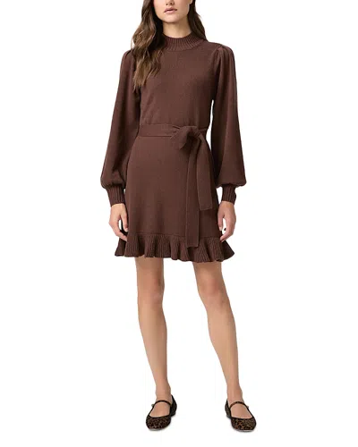 Paige Julita Long Sleeve Wool Blend Sweater Dress In Brown
