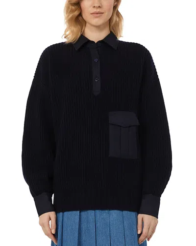 Weekend Max Mara Sweater In Wool And Cashmere In Blue