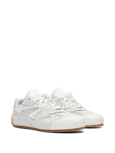 Axel Arigato Slow Runner White And Beige Sneaker With Mesh Inserts And Grooved Sole In Leather And Fabric Woman