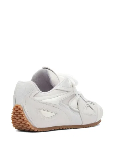 Axel Arigato Slow Runner White And Beige Sneaker With Mesh Inserts And Grooved Sole In Leather And Fabric Woman