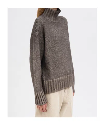 Avant Toi Cashmere High Neck Sweater In Brown