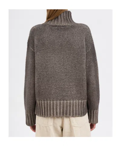 Avant Toi Cashmere High Neck Sweater In Brown
