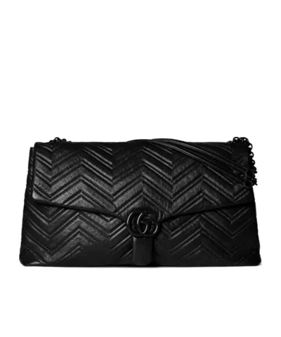 Gucci Gg Marmont Maxi Shoulder Bag In Black
