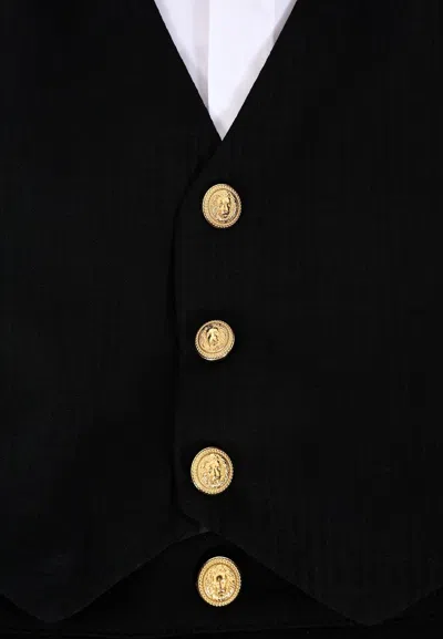 Balmain Trompe-l'oeil Suit Set In Black