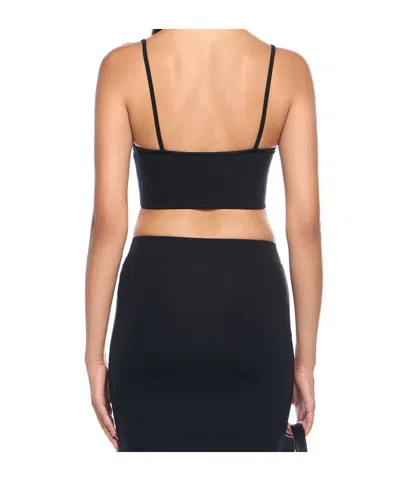 Off-white Sleek Spaghetti Strap Top In Black