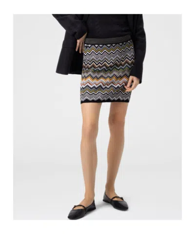 Missoni Mini Skirt With Chevron Pattern In Multi